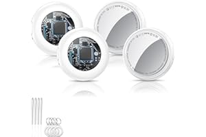 TUKIO Air Tracker Tag Bluetooth Item Finder-4 Pack, Compatible with Apple Find My APP (iOS Only), 100dB Beep Smart Tag, Replaceable Battery, Item Finder and Locator for Keys/Luggage/Bags/Wallets etc., White