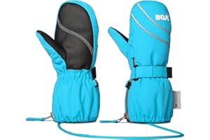 BQA Guanti Neve Bimbo Guanti Sci Bimba Guanti Bambino Guanti Sci Bambina Guanti da sci per Snowboard bambini 2-8 Anni Ragazzi e Ragazze