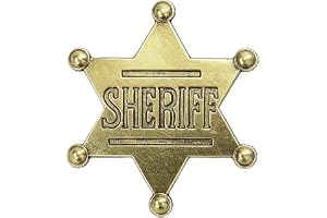 Sheriff-märke, Humoristisk Sheriffhatt Emblem - Retro Sexkantig Stjärna Brosch, Valutabrosch för Födelsedag, Minnesmedalj, Nå