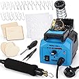 YIHUA 939-II Wood Burning Pyrography Station Kit w Adjustable Temp. Soft Grip Wood Burning Pen w 20 Wire Nibs 2 Stencils Safe Holder for DIY Engraving Craft Wood Pumpkin Caving UK Plug (4 Wood Pieces)