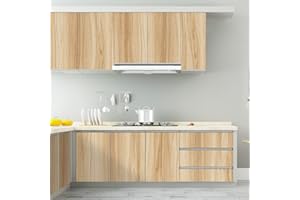 JOLIHOME Carta da Parati Gialla Autoadesiva Effetto Venatura del Legno Film Vinilico in Plastica con Retro Adesivo Carta a Contatto Adesiva per Armadi da Cucina da Banco 40x500cm