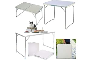 7Sevenjokers PowerTools Folding tray table kids small folding table with 4 foot table Aluminium Folding table Laptop for study or outdoor table for Picnic,BBQ