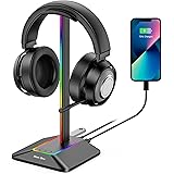 Support Casque, New Bee Porte Casque RGB, Support Casque Gamer avec 2 Ports Type-c et USB Casque Stand Transmission de Donnée