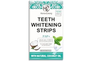 HonexCesng Professional Non-Peroxide Whitening Strips - 14-Day Treatment (28 Strips) - Fast Whitening, Enamel-Safe, Removes Coffee & Wine Stains, Perfect for Sensitive Teeth