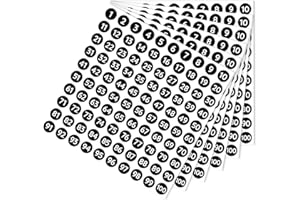 SUNNIFLY 30 Hojas Numeros Adhesivos, Pegatinas Numeros Adhesivos 1-100, Resistente a la Intemperie, para Oficinas, Escuelas, Habitaciones, Almacenes (Negro)