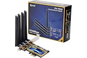 MQUPIN fenvi T919 Tarjeta inalámbrica, BCM94360CD 5G Tarjeta WiFi Bluetooth, Bluetooth 4.0 Tarjeta de Red inalámbrica Gigabit PCIE, no Necesita Controlador para macOS