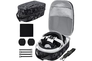 Exsivemy Tragetasche für PSVR2, VR2 Tasche Tragetasche für PS VR2 Eva Case mit Objektivabdeckung, Schultergurt, für Reisen und zu Hause Lagerung Hard Bag