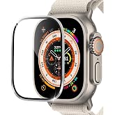 Microsonic Apple Watch Ultra Full Coated Glass Screen Protector V2 Silver [Watch Ultra Compatible Screen Protector - Silver]