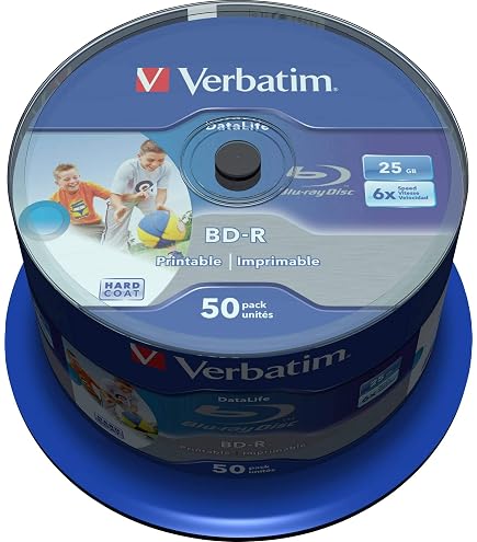 Verbatim 43533 DVD-R 4.7GB 16x Printable 50 Pack Spindle : Amazon