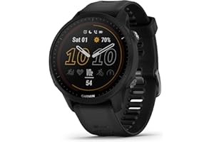 Garmin Forerunner® 955 Solar 010-02638-00 Montre connectée GPS de course à pied avec capacité de charge solaire, conçue pour les triathlètes, batterie longue durée, noir