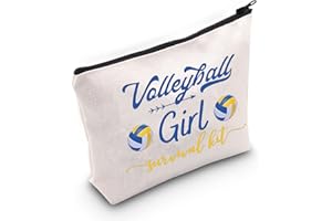 WZMPA Pallavolo Ragazza Cosmetico Trucco Borsa Regalo Giocatore di Pallavolo Ragazza Pallavolo Kit di Sopravvivenza Trucco Cerniera Sacchetto Sacchetto Sacchetto di Pallavolo Allenamento Regalo,