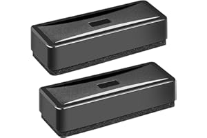HICHANGE 2Pack Whiteboard Eraser Strong Magnetic Whiteboard Eraser Whiteboard Rubber (Black-2Pack)