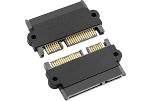 AYMBH High-Speed SATA 22 Pin (7+15) Male to Female Extension Adapter, Compatible with 2.5"/3.5" HDD, SSD, Optical Drives, SATA III 6Gbps, Durable Connector with Secure Fixing Holes (Note: NOT FOR SAS)