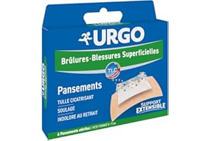 Urgo brûlures et blessures superficielles 6 pansements extensibles