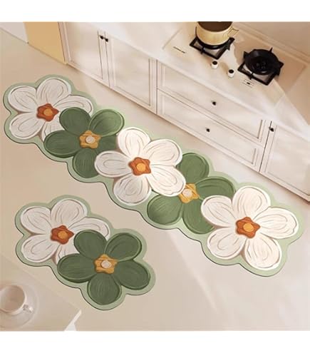 Tappeto Cucina Antiscivolo Pellecchia - Lavabile, PVC/Cotone, Stampa Foglie - Foto 12