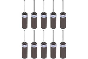 QUARKZMAN 10pz Rotoli di Carta Vetrata Abrasiva 800 Grana 2,35mm Gambo Levigatura Tamburi Manicotti Testa Macinazione Cilindro per Lavorazione Legno Vetro Lucidatura Metalli