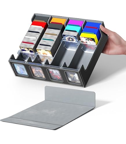 Plateau Rotatif Pour Cartes 2 Deck/6 Deck, Support De Cartes Pratique, Organisateur De Jeu De Cartes Transparent