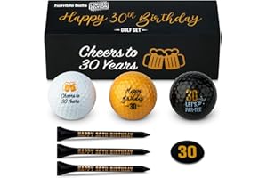 HORRIBLE BALLS Golf Birthday Sets - 30th 40th 50th 60th 70th - Perfect Novelty Golfing for Him or Her
