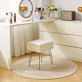 YMYNY Stool, Ottomans, Storage Stool, Makeup Stool Chair with Space, Metal Stand, Vanity Benches, Multifunctional, for Living