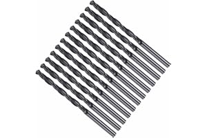 CoCud Drill Bit, 3/16" Cutting Diameter (4.763mm), 4241 HSS Nitriding Black 118° Cutting Angle Versatile Bits - (Applications: for Drilling Plastic Wood Soft Metal), 12-Pieces