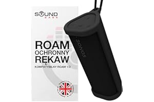 SOUND BASS Wytrzymałe Silikonowe Etui Ochronne do Sonos Roam 2 | Czarny | Teraz Zawiera Przycisk Bluetooth dla Roam2 | Chroń Swojego Bezprzewodowego Głośnika Bluetooth za Pomocą Tego Pokrowca/Etui