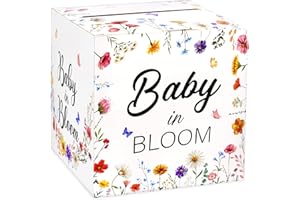 Hxezoc Baby in Bloom Wildflower Card Box, Baby Shower Favors Post Box, 7.9 Inch, 1 Count