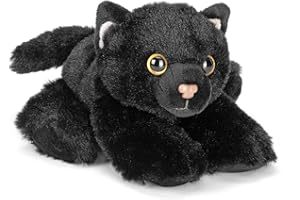 WILD REPUBLIC Black Cat Stuffed Animal, Plush Toy, Gifts for Kids, Hug'Ems 7 Inches