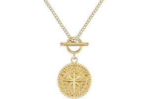 BONNYBIRD® Collier Boussole Femme en Acier Inoxydable de Première Qualité BonnyCompass
