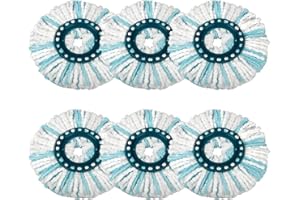 ALLOYTOOL Lot de 6 têtes de rechange pour balai Leifheit Clean Twist Disc Mop / Clean Twist Disc Mop Ergo - Lavables en machine