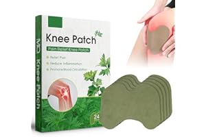 LUKYUS 24 Pcs Pain Relief Patches, Natural Herbal Knee Shoulder Neck Heat Patches for Pain Relief Hot Moxibustion Wormwood Sticker for Knee, Back, Neck, Shoulder Pain and Muscle Soreness arthrits