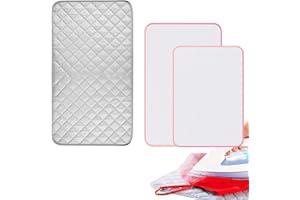 HELWEET Nappe de Repassage, Tapis de Repassage, Couverture de Repassage, 85 x 45cm Tragbar Tapis à Repasser avec 2 Pièces Filet de Repassage,Chiffon Protecteur pour Repasser,für Desktop und Andere Oberflächen
