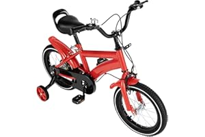 Bathrena 14 Inch Kids Bike for Boys & Girls, Children's Bike for 3-6 years, with Training Wheels, Height Adjustable