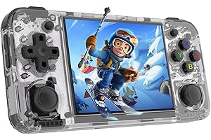 MENGTECH RG35XX H Console Portable,Système Linux avec écran IPS 3.5 Pouces et 5500+ Jeux Classiques,supporte la Manette de Jeu sans Fil 2.4G et la Sortie TV HDMI,Retro Console,Cadeaux pour Filles ( Blanc )