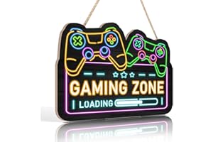 ANHUIB Décoration Gamer,Deco Chambre Gaming,Panneau en Bois Gaming Decoration Murale,Poster Gaming Decoration Chambre Ado Garcon