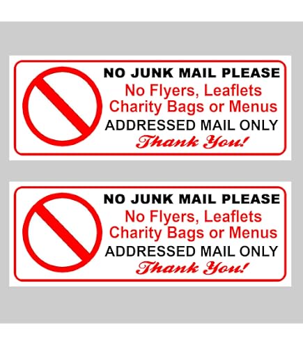 "NO JUNK MAIL / NO COLD CALLERS" Warning Sticker – Self-Adhesive Vinyl Sign, Yellow, For Door Or Letterbox