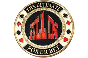 SOUTHJIELING Metal Chip Poker Button Dealers Pucks Buttons Poker Cards Guard Protector Metal Coin Poker Gift for Women Man