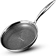 BERGNER Hitech Triply Stainless Steel Scratch Resistant Non Stick Frypan, 20 cm, Induction Base, Food Safe (PFOA Free), 5 Years Warranty, Silver