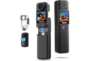 SJCAM C300 Pocket Vlog Kamera Action Cam 4K,7-Stunden Akkulaufzeit, 6-Achsen-Stabilisierung,Dual-Touchscreen-Körperkamera, 30 Meter wasserdicht, für Vlogging Camera YouTube-Live-Streaming