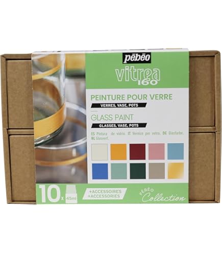Pebeo Vitrea 160 Exploration Gloss 20ml Assorted Colours Set Of 12