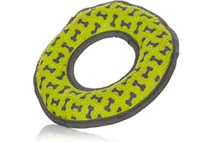 Knuffelwuff Frisbee Jouet pour Chien en Caoutchouc et Tissu, antidérapant, Doux pour Les Dents et renforcement des Liens – Idéal pour Le Jeu et l'entraînement de conditio