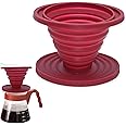1PCS Coffee Dripper Portable Camping Coffee Maker Collapsible Coffee Filter Cone Reusable Silicone Pour Over Coffee Maker Pour Over Coffee Dripper for Backpacking Camping Office Home