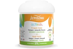ACTIVILONG - Ti Hair Food Actikids - Sans Rinçage - Cheveux Bouclés À Crépus - Dès 3 ans - Nourrit Et Discipline - Ingrédients Naturels - Vegan - Parfum Hypoallergénique - Made In France - 100ml