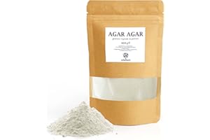 ‎ERBOTECH ERBOTECH, Agar Agar, Lebensmittelgelatine Pulver, 100% pflanzliches Geliermittel für die Zubereitung von Desserts, Cremes und Puddings, Vegan, 100 gr