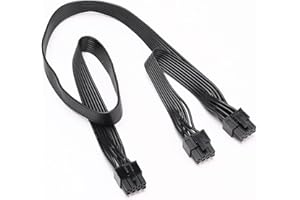 PHULWEL GPU 8 Pin Male to Dual PCIe 8Pin (6+2) Male Power Adapter Cable Only for Corsair Modular Power Supply 25-inch+9-inch (63cm+23cm)