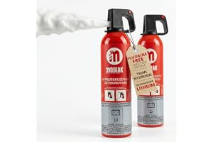 notlok Safety Work 2x 750 ml brandsläckare för elektriska bränder utan PFAS | Hudvänlig brandsläckningsspray för litiumbatterier & bilbatterier, utan fluor, Skumbrandsläckare för hemmet och bil