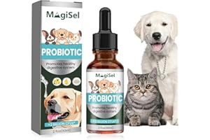 MAGISEL Antibióticos Naturales para Perros, 60ml Gotas de Emergencia para Mascotas, Facilidad Natural de Infección por Levaduras para Perro, Apoyo Inmunológico del Perro, Antibióticos para Perros
