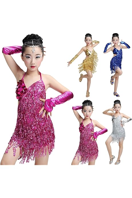 Costume Ballo Con Strass Body Pattinaggio Artistico Bambina Senza