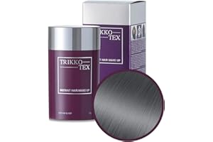T-Tex Srl Trikko Tex - Fibre 100% naturali in cellulosa per capelli diradati e sfibrati - correttore per la perdita dei capelli - Unisex (uomo e donna) - volume capelli istantaneo (Dark Grey)