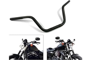 COBIKE Motorcycle Hanger 1 inch 25mm Ace Cafe Racer Clubman Handlebar Handle bars handlebars Bar For Harley Davidson Sportster XL883 1200 (Black)