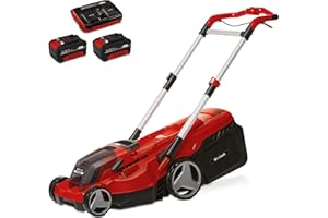 Einhell Akku-Rasenmäher RASARRO 36/38 Kit Power X-Change (36 V, 38 cm Schnittbreite, 450 m², Brushless, Mulchfunktion, 45L Fangkorb, inkl. 2x 4,0 Ah Akkus + Twincharger)